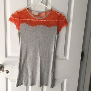 Lace shoulder Zara top